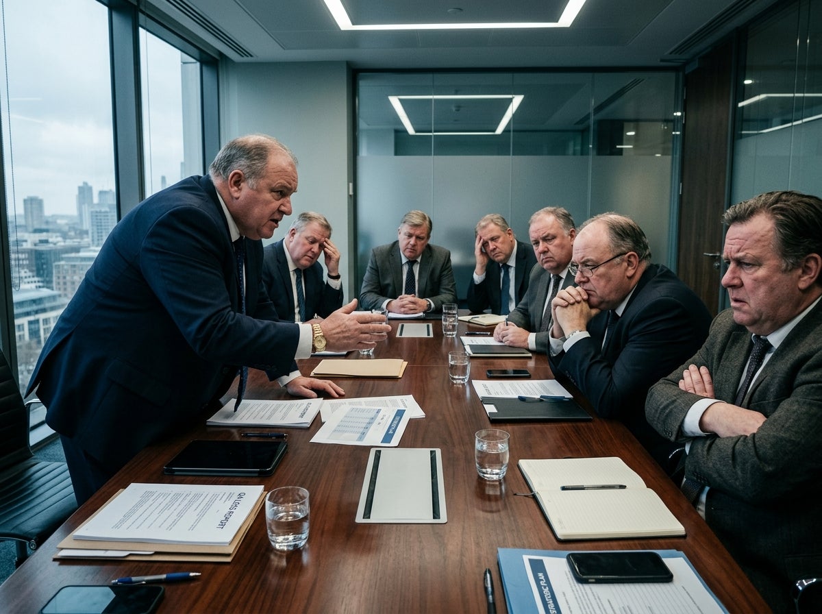Riunione di dirigenti dell'industria in una sala conferenze
